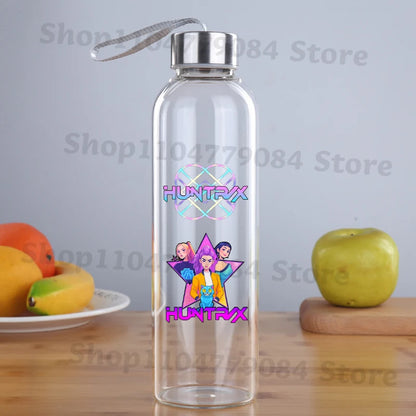 KPop Demon Hunters: Transparent Water Cup for Men Women Anime Cartoon Simple Cups Students Portable Fashion Water Bottle Gifts