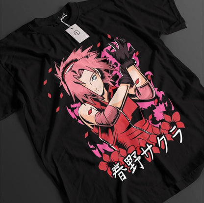 Naruto: Uzumaki Sasuke Anime Printed T-shirt Summer Men's Pure Cotton Neutral Casual Family Set Short Sleeved T-shirt