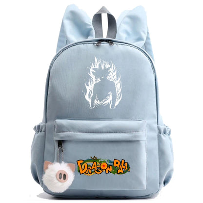 Dragon Ball: Backpack for Rucksack Rabbit Ears Casual School Bag Lunch Bag Birthday Gift Women Mochilas