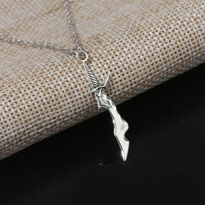 Solo Leveling: Necklace Short Blade Pendant Necklace Sung Jin-woo Yoo Jin-ho Necklace Jewelry Cosplay Props Gifts