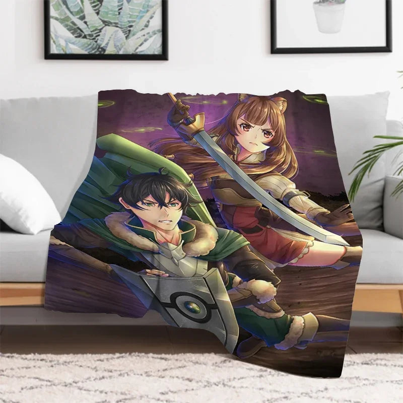 The Rising of the Shield: Hero Warm Bed Fleece Custom Nap Home Fluffy Soft Blankets King Size Microfiber Bedding