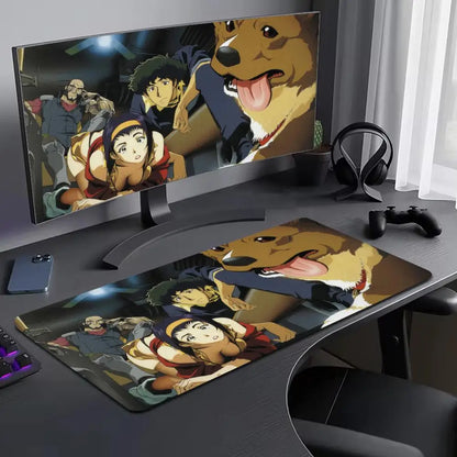 Cowboy Bebop: Mouse Pad Large Computer Mouse Pad Office Accessories XXL Pc Gamer Non-slip Deskmat Mousepad Keyboard Rubber Game
