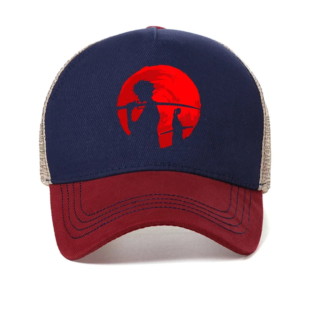 Samurai Champloo :print baseball cap Unisex Leisure adjustabl mesh trucker caps Breathable Snapback hat