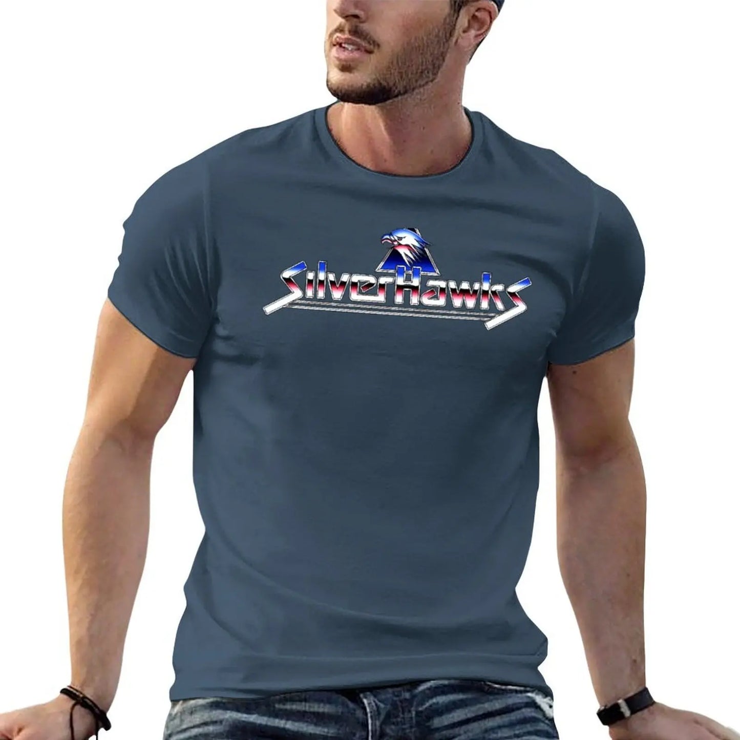The Silverhawks: T-Shirt t shirts for man slim fit anime t shirts for man t shirt man cotton T-shirt