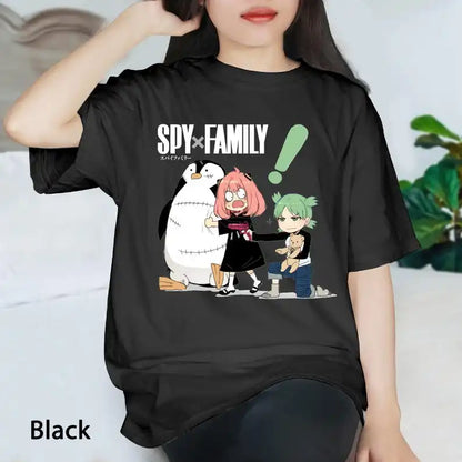 Spy x Family: Casual Funny Anya Forger Anime Shirt Men Women Polyester Material T-shirt New Picture Short Sleeve Tee Camisa Clothes