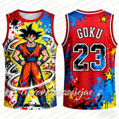 Dragon Ball Z: Goku Special Edition Basketball Jersey Adult Men Basketball Sports Vest Kids Special Jersey Set