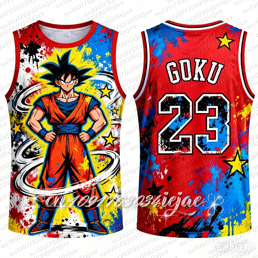 Dragon Ball Z: Goku Special Edition Basketball Jersey Adult Men Basketball Sports Vest Kids Special Jersey Set