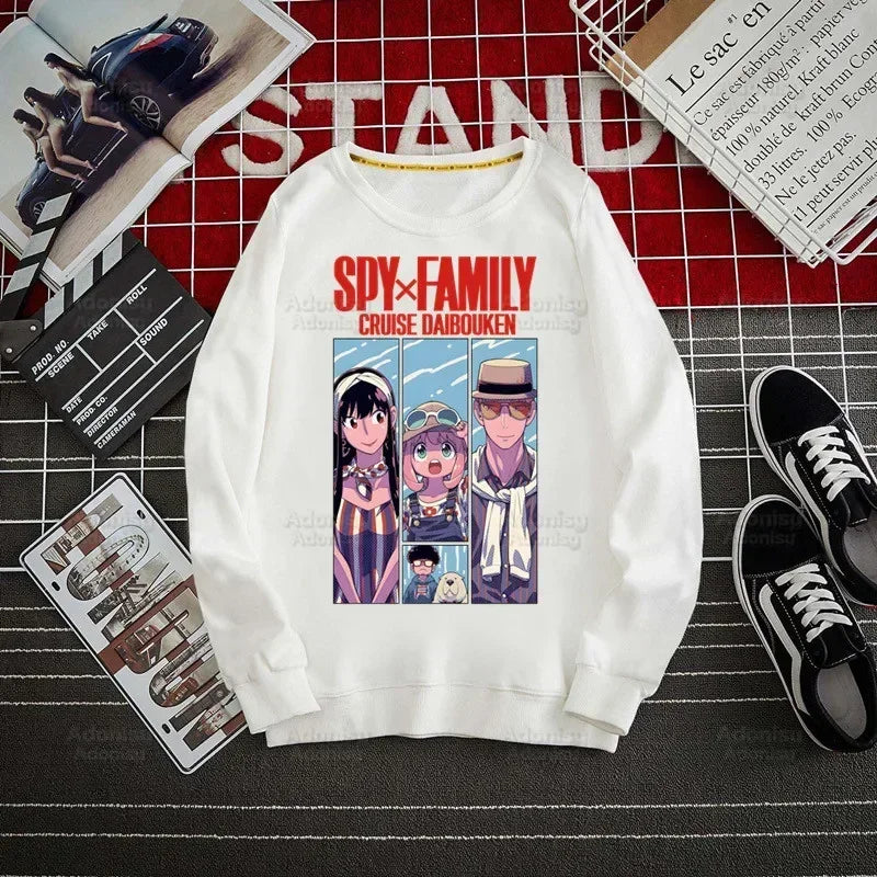 Spy Family Hoodie: Spy X Family Yor Forger Sweatshirts Loid Forger Bond Pullover Harajuku Anya Smug Casual Clothes