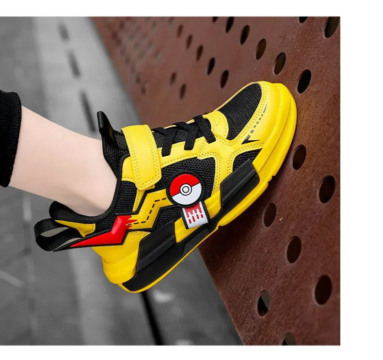 Pokemon: Pikachu  Children Cartoon Sports Shoes Fashion Anime Boy Girl Sneakers Student Casual Running Shoe Breathable Lightweight