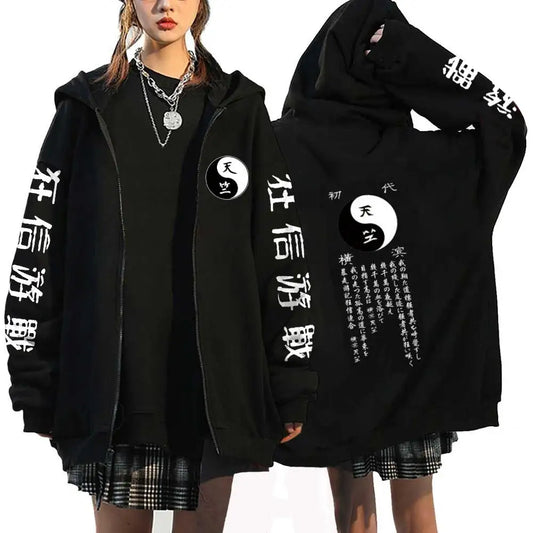Tokyo Revengers: Plus Size Hoodie Mikey Baruhara Graphic Printed Hooded Men Women Sweatshirt With Zipper Hip Hop