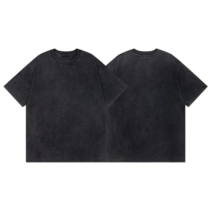 One Piece: Anime Print Washed T-shirt Men Hip Hop Streetwear Oversized Women Short Sleeved Graphic Tee Summer Harajuku Casual Top