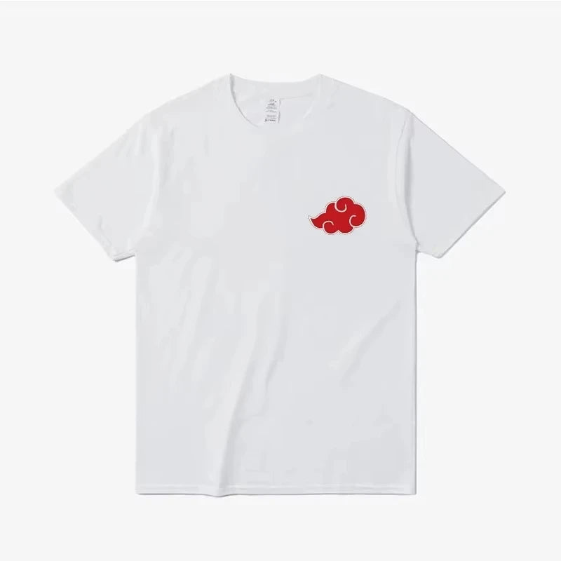 Naruto: Akatsuki Cloud Symbols Print Men T-shirts Streetwear Men Short Sleeve T Shirts Brand  Men Clothing Tshirt