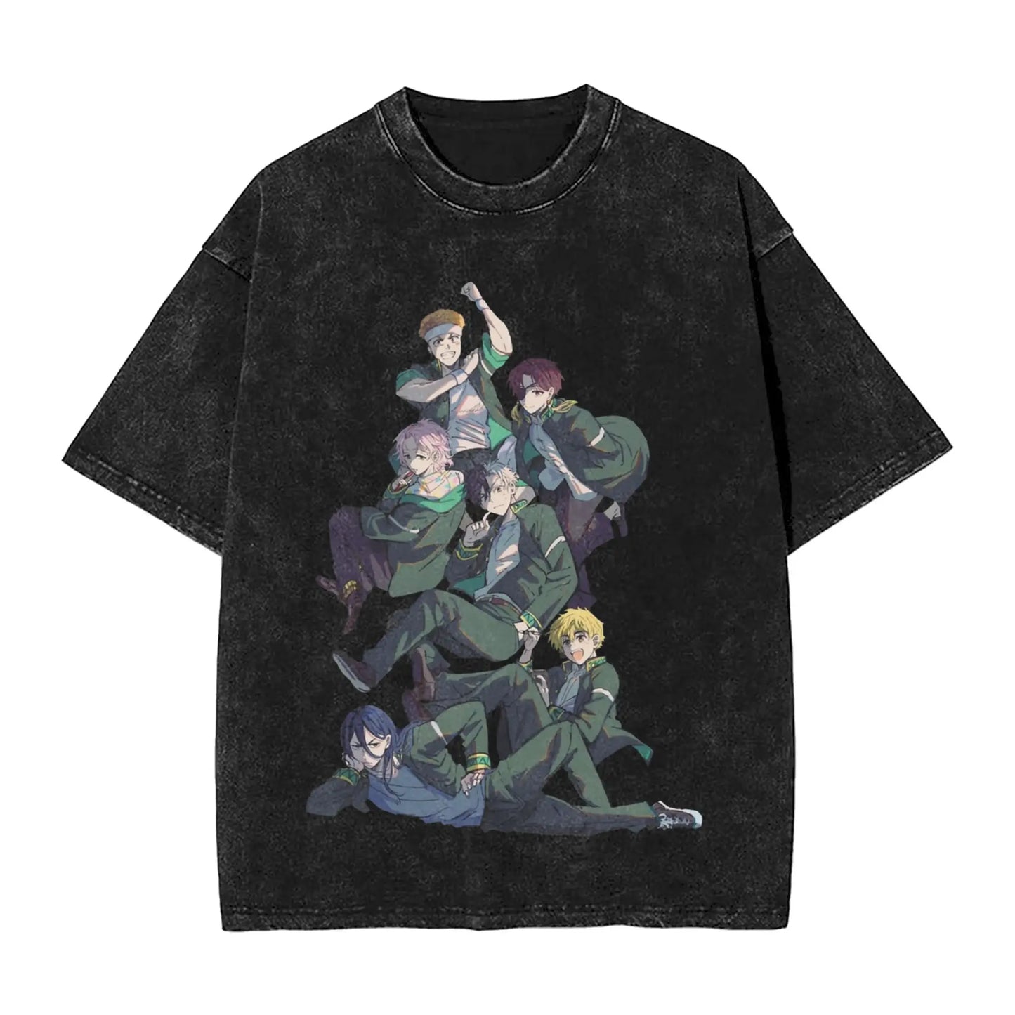 Wind Breaker: Jo Togame Washed T Shirt Novelty Harajuku Oversize Tee T-Shirts 100% Cotton