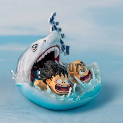 Dragon Ball : 6.5cm Anime Kid Goku with Kuririn swimming training Son Goku PVC Statue Action Figures Collectible Model Toys Gifts