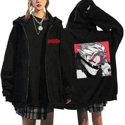 Dandadan: Okarun Zip Up Hoodies Style Youthful Manga Anime Printed Sweatshirt Design Designer Female Hoodie Zipper Funny