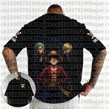 2026 One Piece Japanese Anime Printed Men's T-Shirt Roronoa Zoro Harajuku Short Sleeve Luffy T-shirt Clothing Y2k Top Tee Unisex