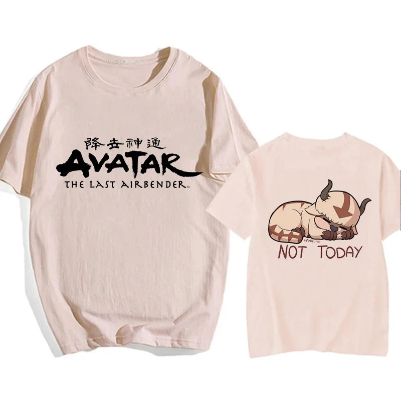 Avatar The Last Airbender: Y2k Shirt Streetwear Appa Yip Casual Tshirt Hip Hop Harajuku Tees Tops Fashion Mange T-shirt Clothes