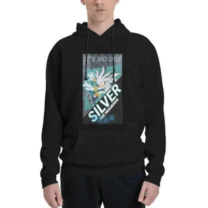Sonic The Hedgehog: Silver The Hedgehog  Hoodies Men Women Casual Pullover Sweatshirts Harajuku Long Sleeve Clothing Autumn Winter