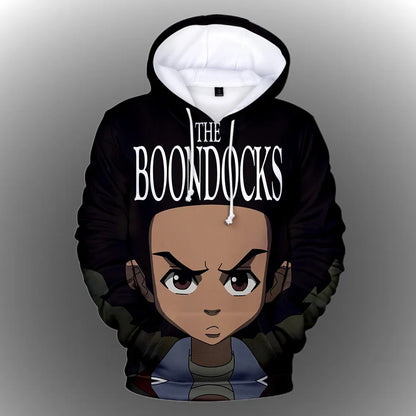 The Boondocks: Hoodies 3D Fashion Long Sleeve Sweatshirt Men's Hoodie Adult Casual Harajuku Streetwear Unisex Oversized Clothes