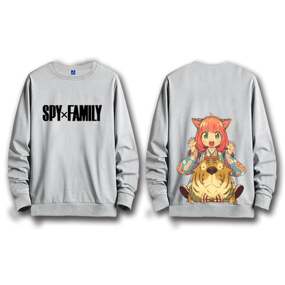 Spy x Family: anime sweatshirts  women's round neck top couple round neck hoodie couple loose casual fashion