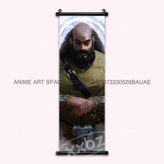 Vinland Saga: Hanging Painting Thorfinn Karlsefni Anime Decorative Poster Leif Ericson Room Decor Scroll Picture Cartoon Wall Art