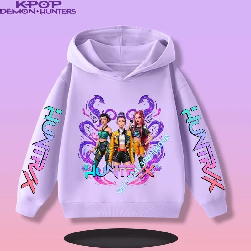 KPop Demon Hunters: Saja Boys Hoodie Boys Girls Long Sleeve Casual Sweatshirt Harajuku Pullover Fans Gift Kids Clothes