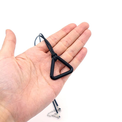 Chainsaw Man: Necklace Cosplay Denji Pochita Pendant Jewelry Triangular Pull Ring Prop Choker Leather Chain Accessories