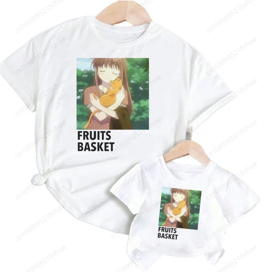 Fruits Basket: Kawaii Kyo Sohma Cartoon Fashion T T-shirt Kids Summer O-Neck Tops Tshirt