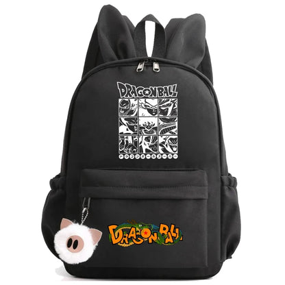 Dragon Ball: Backpack for Rucksack Rabbit Ears Casual School Bag Lunch Bag Birthday Gift Women Mochilas