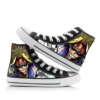 My Hero Academia: high-top canvas shoes anime Izuku Midoriya student capplet shoes breathable and comfortable holiday gift