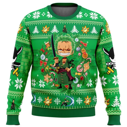 One Piece: Luffy Christmas One Piece Ugly Christmas Sweatshirt Cartoon Japan Anime Men Women Pullover Kawaii Tops Couple Hoodie
