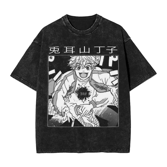 Wind Breaker: Jo Togame Washed T Shirt Novelty Harajuku Oversize Tee T-Shirts 100% Cotton