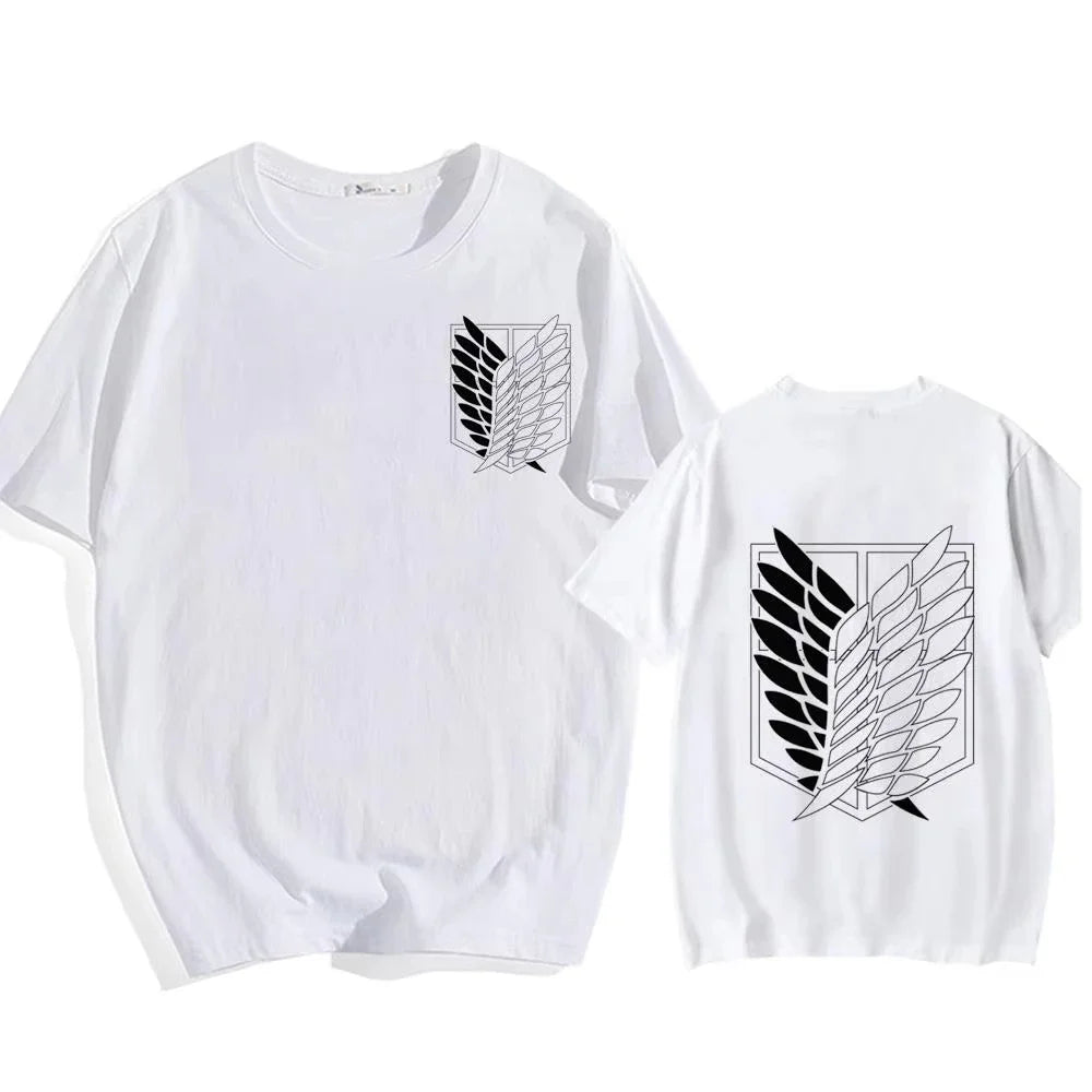 Attack on Titan: Streetwear Men's T Shirt Eren Yeager Shingeki No Kyojin  Anime Summer Cotton Women Tops Tees Casual High Quality