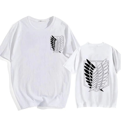 Attack on Titan: Streetwear Men's T Shirt Eren Yeager Shingeki No Kyojin  Anime Summer Cotton Women Tops Tees Casual High Quality