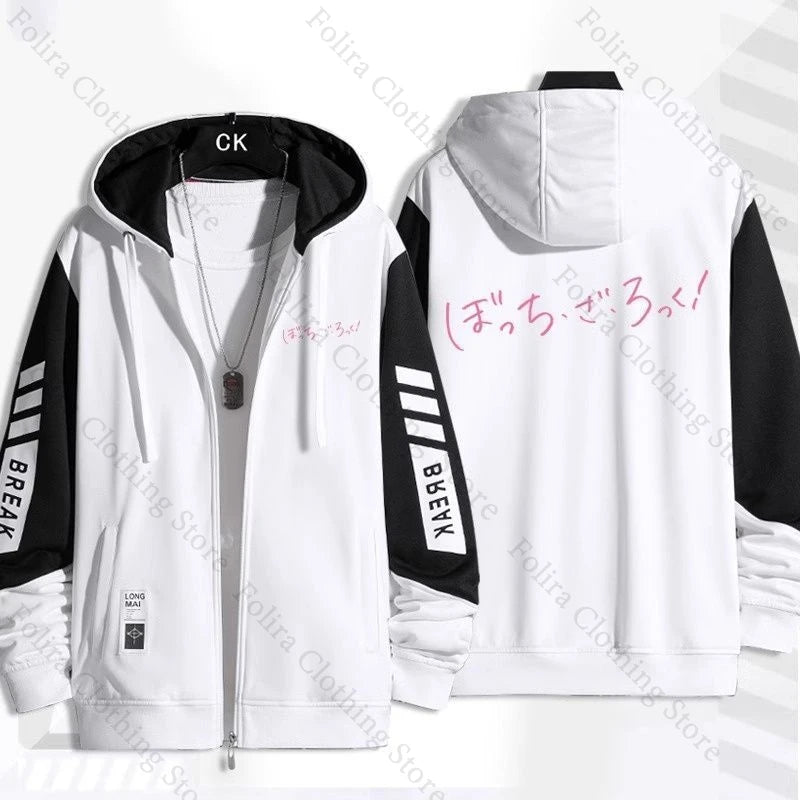 Bocchi The Rock: Series Print Hoodie Men Women Autumn Winter Clothing Zip Coat Casual Daily Wear Men's Hoodies