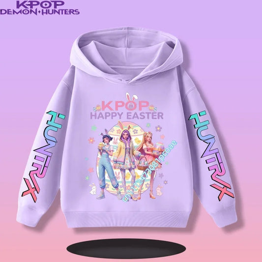KPop Demon Hunters: Saja Boys Hoodie Boys Girls Long Sleeve Casual Sweatshirt Harajuku Pullover Fans Gift Kids Clothes