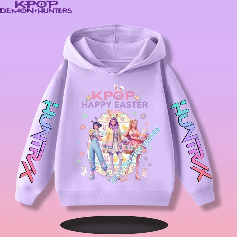 KPop Demon Hunters: Saja Boys Hoodie Boys Girls Long Sleeve Casual Sweatshirt Harajuku Pullover Fans Gift Kids Clothes