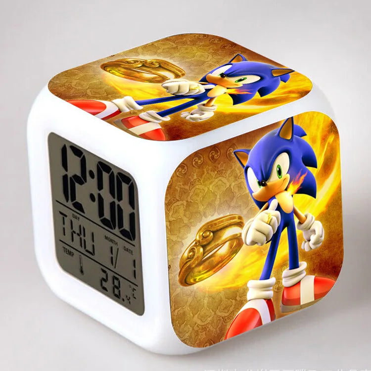 Sonic the Hedgehog: Alarm Clock Creative 8x8x8cm LED Cube with Light Display Time Week Month