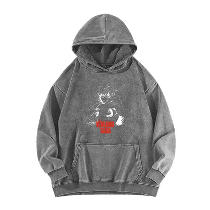 Vinland Saga: Manga Hoodie Pullover Washed Cotton Clothing Long Sleeve Hooded Sweatshirt Streetwear