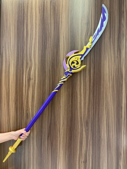 Genshin Impact: Engulfing Lightnin Sword and Spears - Raiden Shogun Weapon Cosplay Props Safety PU Model Gift Oversized 180cm