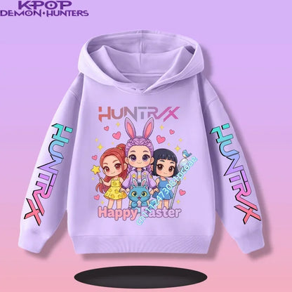 KPop Demon Hunters: Saja Boys Hoodie Boys Girls Long Sleeve Casual Sweatshirt Harajuku Pullover Fans Gift Kids Clothes