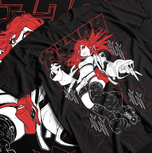 Gachiakuta: Loose Oversized Y2k Short Sleeve Anime T-Shirt Male Clothing Casual Heavy Cotton Top Tee