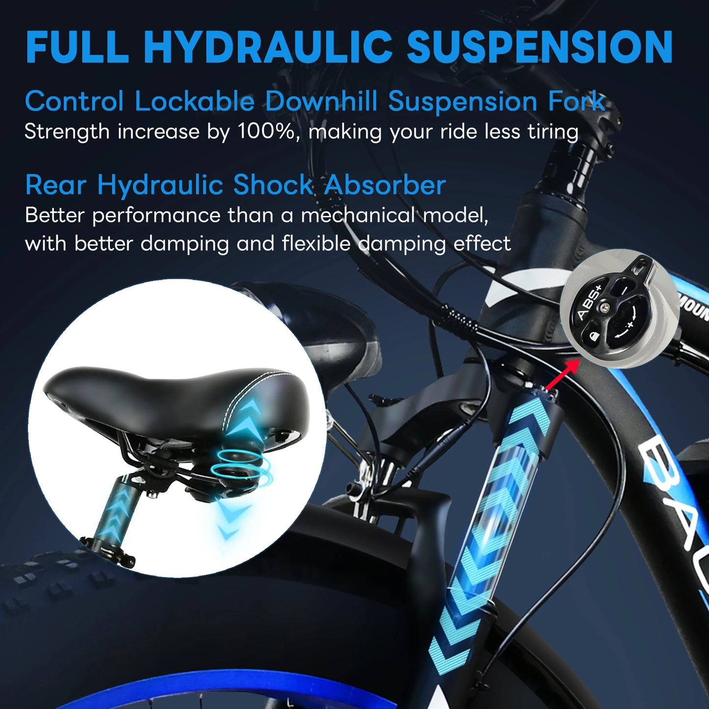 Yowamushi Pedal: Baolujie 2000W Electric Bike with 20AhRemovable Battery 26"×4"Fat Tire Ebike for Adults 35MPH 80MilesElectric Bicycles