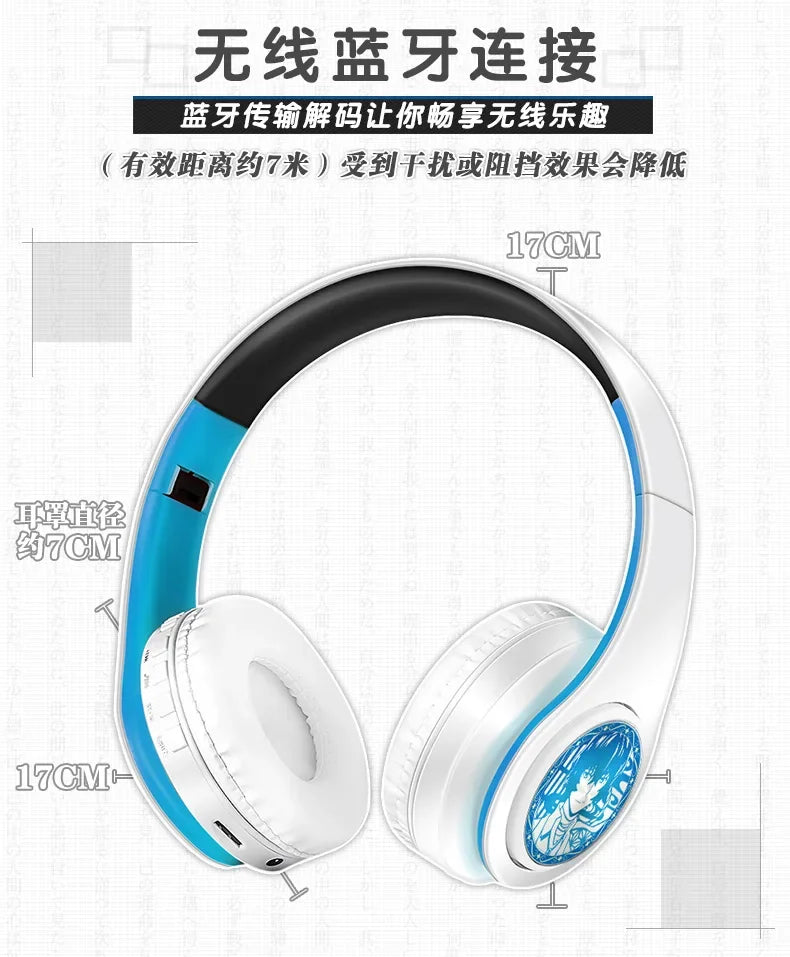 Bungo Stray Dogs: HEADPHONES  game Dazai Osamu cosplay wireless Bluetooth headset Nakahara Chuya comfortable stereo foldable gaming headphone