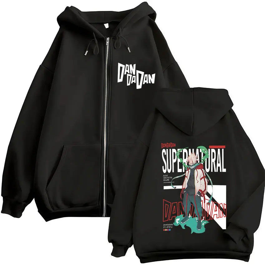 Dandadan: Print Hoodie Men's Women Autumn/Winter Fashion Fleece Sweatshirt Retro Oversized Coats Hooded Streetwear