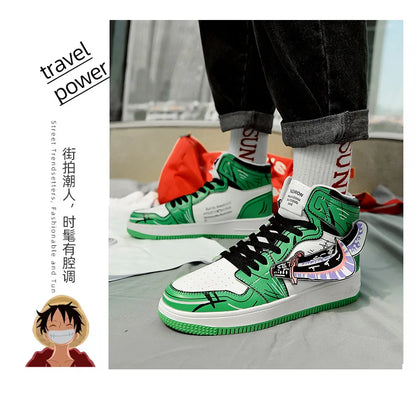 One Piece: Roronoa Leather Sneakers Casual Shoes Basketball Shoes Skateboarding Shoes