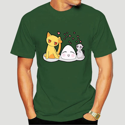 Fruits Basket: T-Shirt For Men Anime Sohma Yuki Kyo Tohru Furuba Manga Cat Cotton Tee Shirt Short Sleeve T Shirt Classic  5329AF