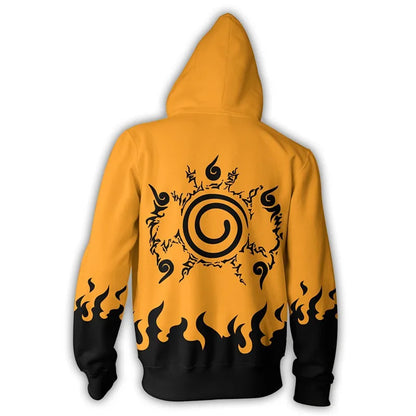 Naruto: Anie Zip Hoodie Jackets Cosplay Clothes Costumes Men Hoodies Sweatshirts Zipper Tops