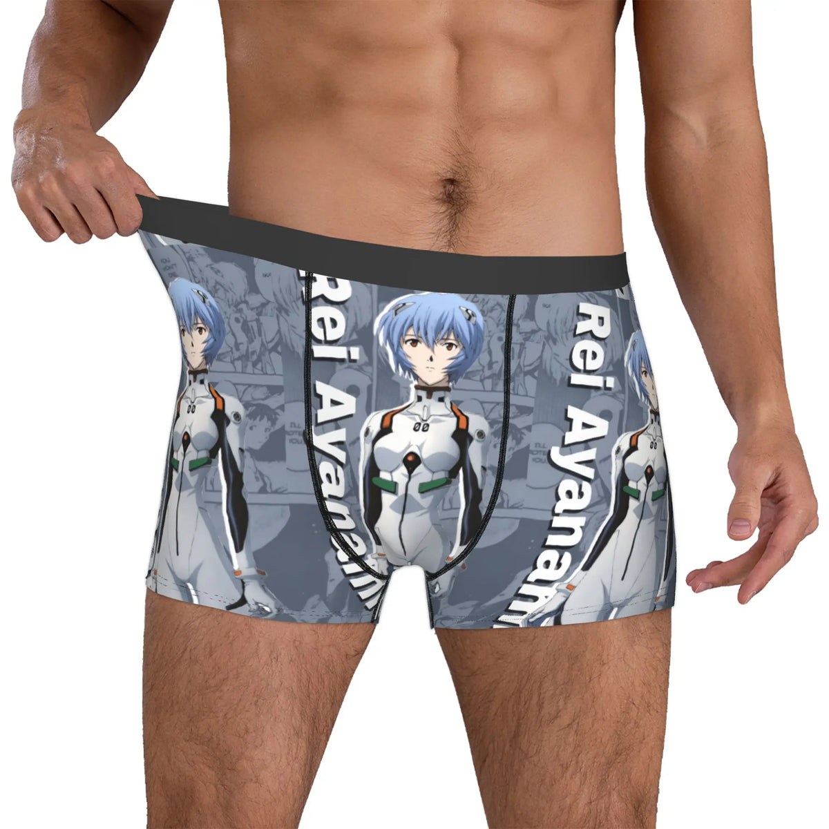 Evangelion: Underwear Mecha Style Doomsday Animation Boxer Briefs Stretch Shorts Panties Underpants