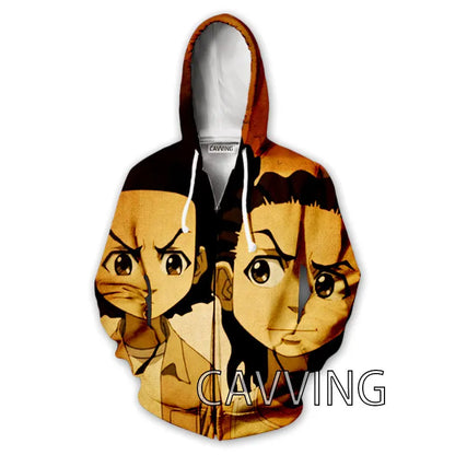 The Boondocks: New Fashion 3D Print   Zipper Hoodies Zip Up Hooded Sweatshirts Harajuku Hoodie Hip Hop Sweatshirts  H01